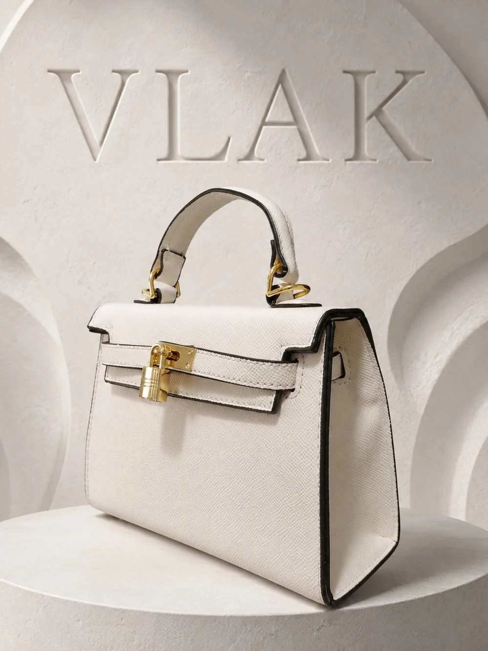 White Structured Satchel + Trina Turk Wallet – Satchel w/ Cosmetic Imperfections
